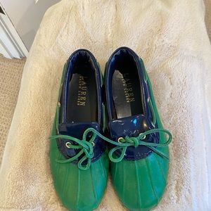 Ralph Lauren Duck Shoes. Kelly Green & Navy. NWOT Vintage!